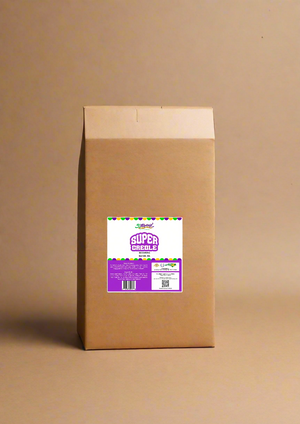 Close-up of Super Creole Seasonings with orange peel, black pepper, and smoked paprika