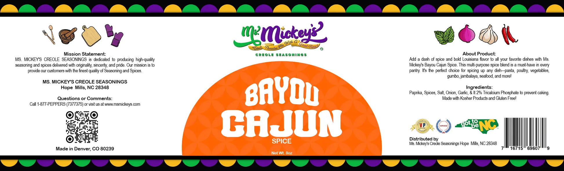 Ms. Mickey's Bayou Cajun - Ms.Mickey's Creole Seasonings 